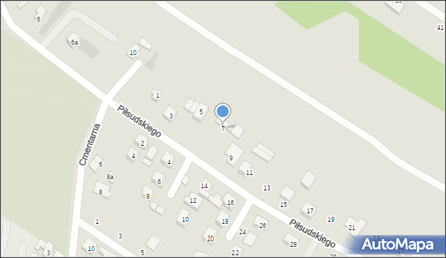 Stryków, Piłsudskiego Józefa, marsz., 7, mapa Stryków