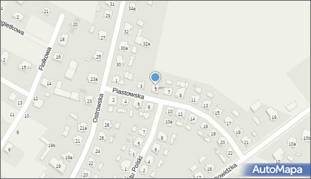 Strzałkowo, Piastowska, 5, mapa Strzałkowo