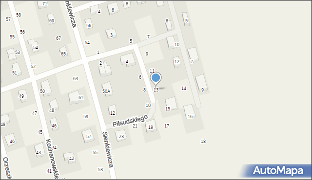 Strzebielino, Piłsudskiego Józefa, marsz., 13, mapa Strzebielino