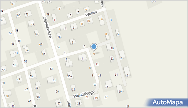 Strzebielino, Piłsudskiego Józefa, marsz., 9, mapa Strzebielino