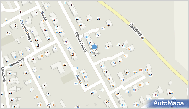 Strzegom, Piłsudskiego Józefa, marsz., 41, mapa Strzegom