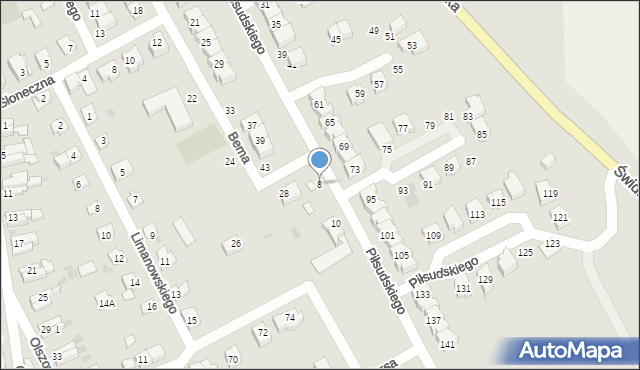 Strzegom, Piłsudskiego Józefa, marsz., 8, mapa Strzegom