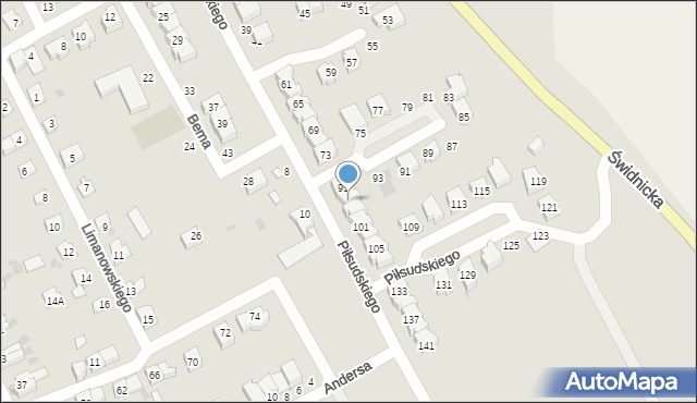 Strzegom, Piłsudskiego Józefa, marsz., 97, mapa Strzegom