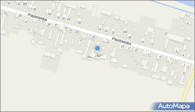 Strzelce Wielkie, Piastowska, 23a, mapa Strzelce Wielkie