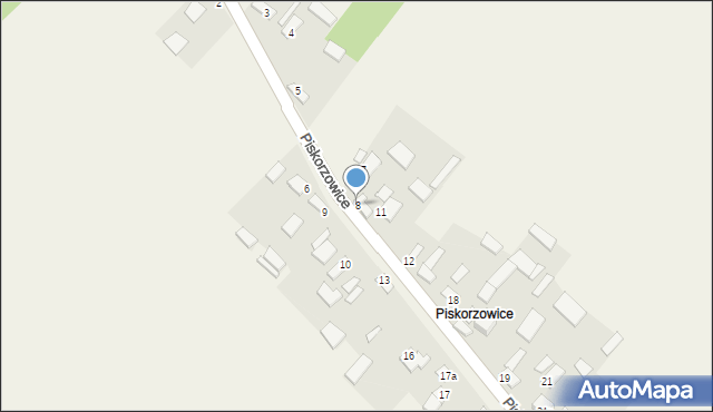 Strzeszkowice, Piskorzowice, 8, mapa Strzeszkowice