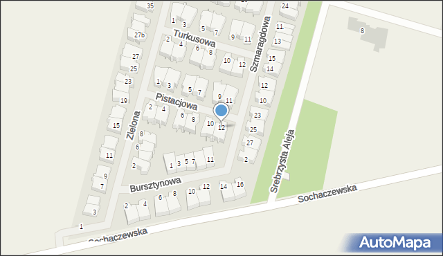 Strzykuły, Pistacjowa, 12, mapa Strzykuły