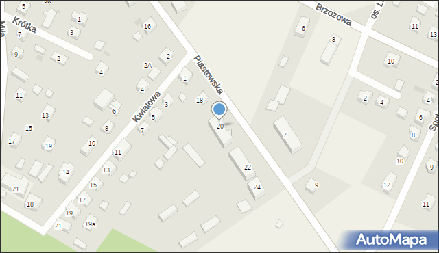 Studzienice, Piastowska, 20, mapa Studzienice