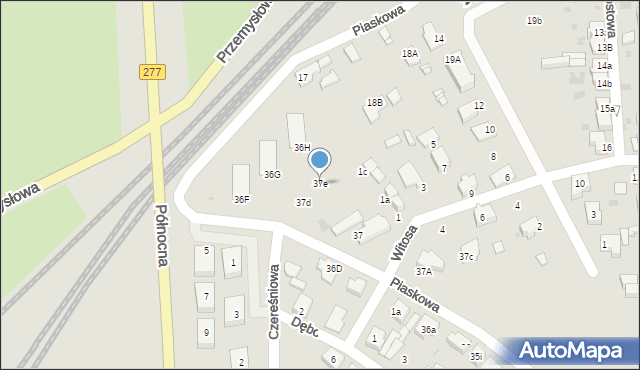 Sulechów, Piaskowa, 37e, mapa Sulechów