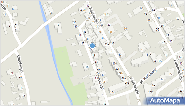 Sulęcin, Pineckiego, 20, mapa Sulęcin