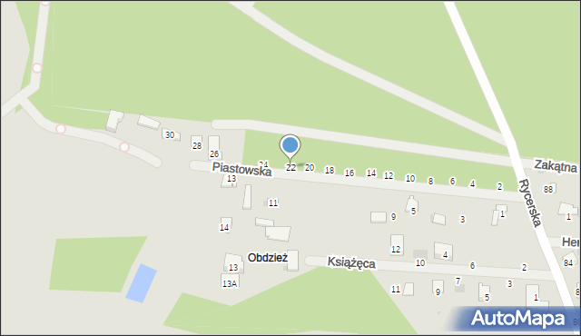 Sulejów, Piastowska, 22, mapa Sulejów