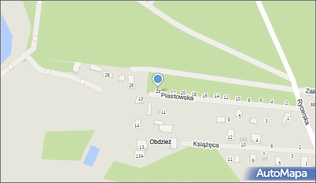 Sulejów, Piastowska, 24, mapa Sulejów