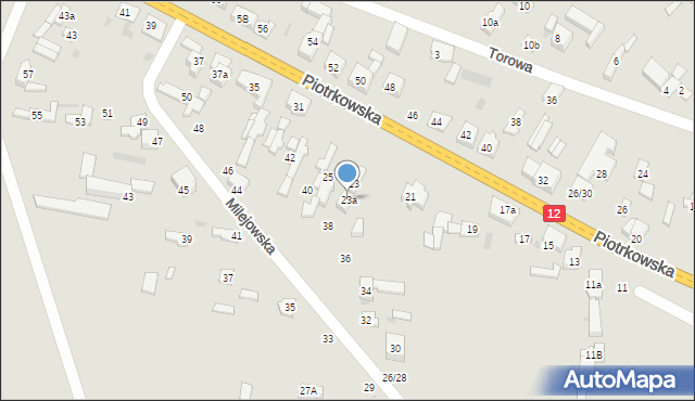 Sulejów, Piotrkowska, 23a, mapa Sulejów