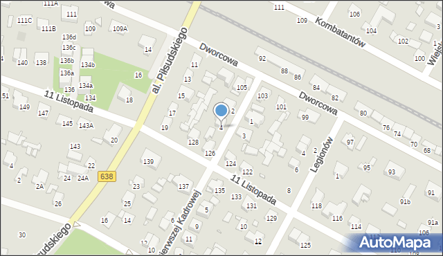 Sulejówek, Pierwszej Kadrowej, 4, mapa Sulejówek