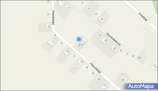 Sulmierzyce, Pileckiego Witolda, rtm., 23, mapa Sulmierzyce