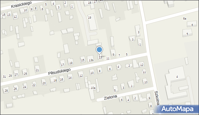 Sulmierzyce, Piłsudskiego Józefa, marsz., 13a, mapa Sulmierzyce