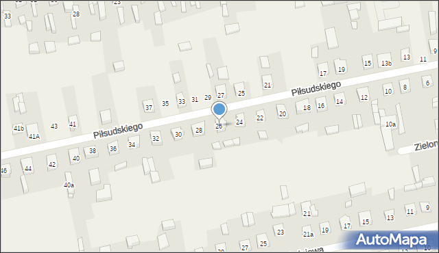 Sulmierzyce, Piłsudskiego Józefa, marsz., 26, mapa Sulmierzyce