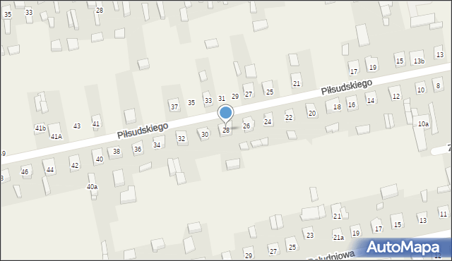 Sulmierzyce, Piłsudskiego Józefa, marsz., 28, mapa Sulmierzyce