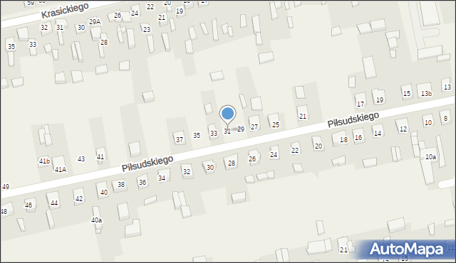 Sulmierzyce, Piłsudskiego Józefa, marsz., 31, mapa Sulmierzyce