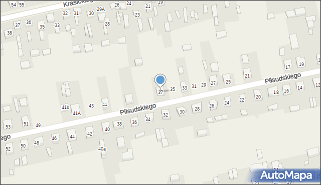 Sulmierzyce, Piłsudskiego Józefa, marsz., 37, mapa Sulmierzyce