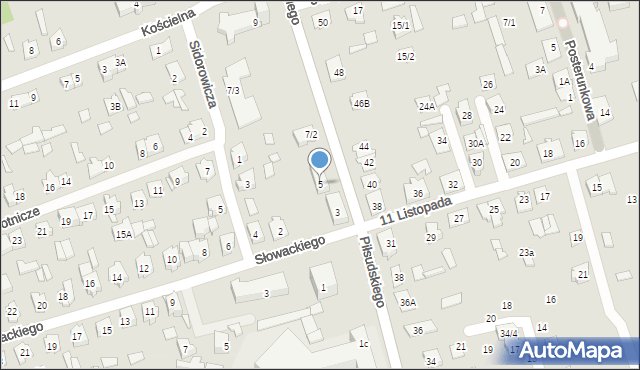 Supraśl, Piłsudskiego Józefa, marsz., 5, mapa Supraśl