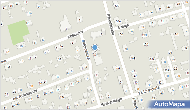 Supraśl, Piłsudskiego Józefa, marsz., 7/3, mapa Supraśl