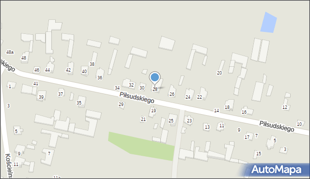 Suraż, Piłsudskiego Józefa, marsz., 28, mapa Suraż