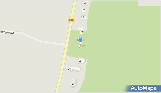 Susz, Pieniężnego, 20, mapa Susz