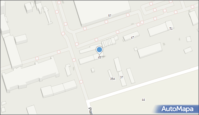 Suszec, Piaskowa, 43, mapa Suszec