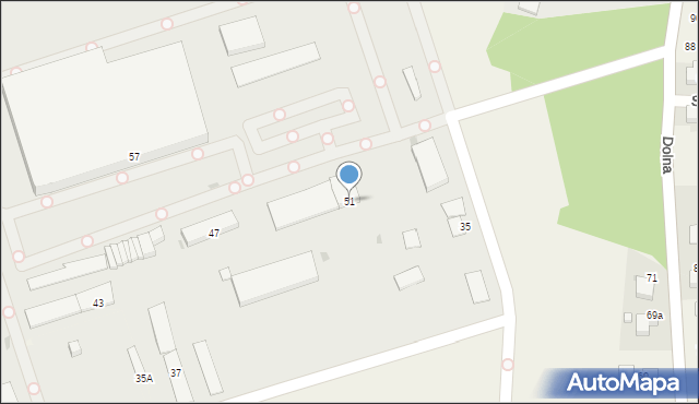 Suszec, Piaskowa, 51, mapa Suszec