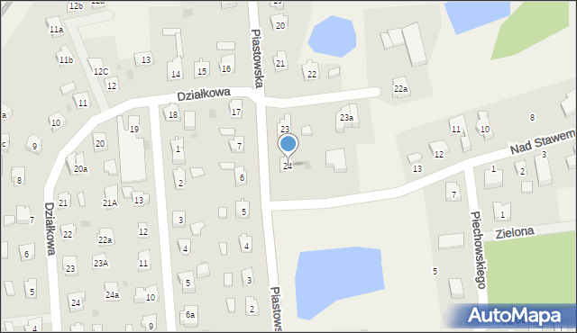 Swarożyn, Piastowska, 24, mapa Swarożyn