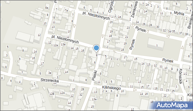 Swarzędz, Piaski, 4, mapa Swarzędz