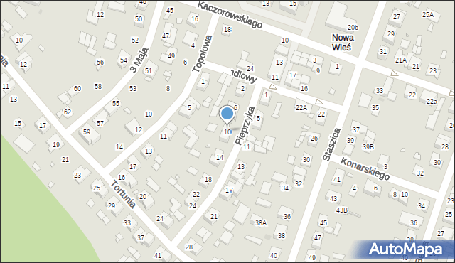 Swarzędz, Pieprzyka Józefa, 10, mapa Swarzędz