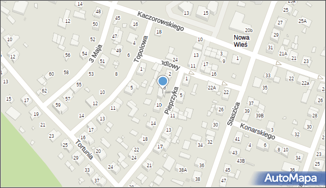 Swarzędz, Pieprzyka Józefa, 8, mapa Swarzędz
