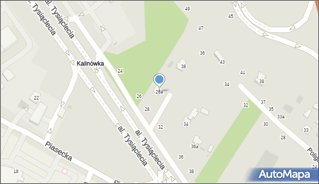 Świdnik, Piasecka, 28a, mapa Świdnika