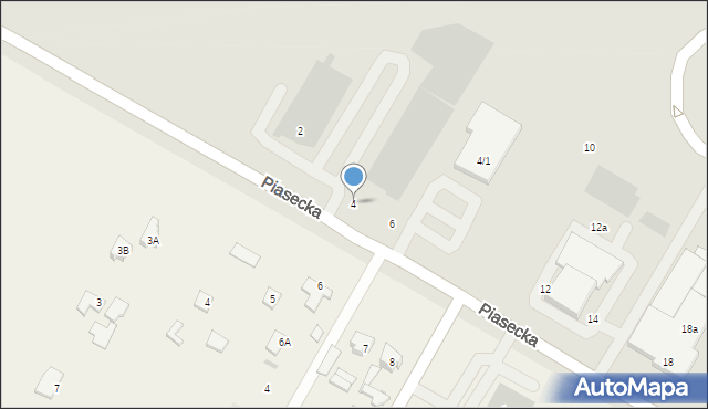 Świdnik, Piasecka, 4, mapa Świdnika