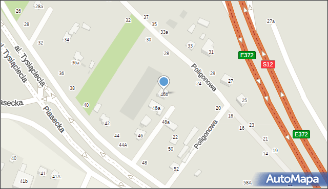 Świdnik, Piasecka, 46b, mapa Świdnika