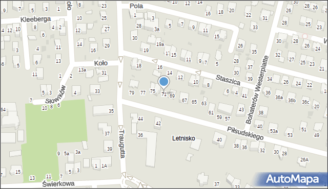 Świdnik, Piłsudskiego Józefa, marsz., 71, mapa Świdnika