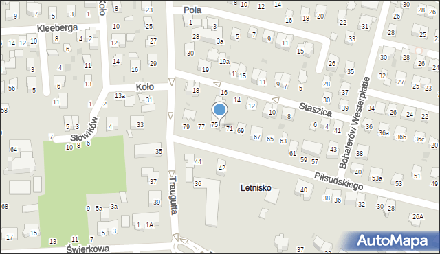 Świdnik, Piłsudskiego Józefa, marsz., 73, mapa Świdnika