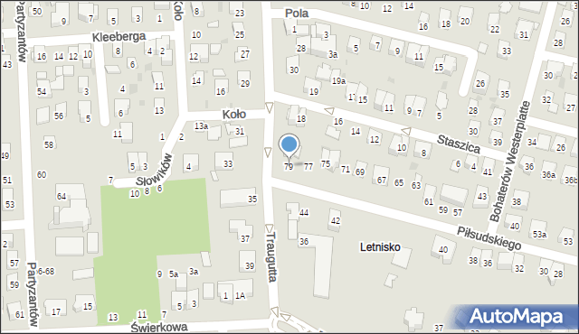 Świdnik, Piłsudskiego Józefa, marsz., 79, mapa Świdnika
