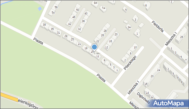 Świebodzice, Pileckiego Witolda, rtm., 13, mapa Świebodzice
