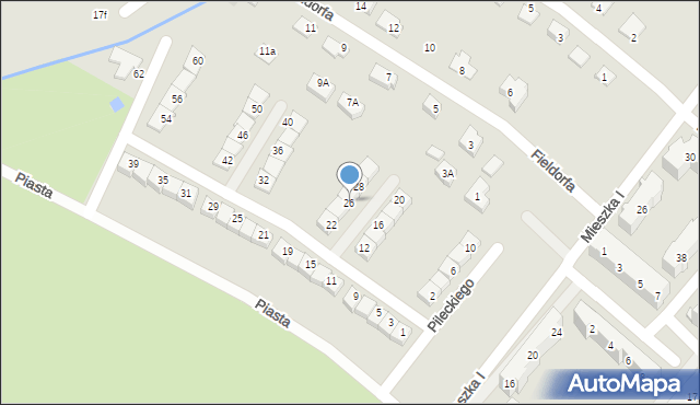 Świebodzice, Pileckiego Witolda, rtm., 26, mapa Świebodzice