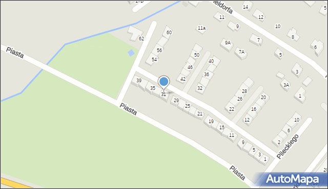 Świebodzice, Pileckiego Witolda, rtm., 31, mapa Świebodzice