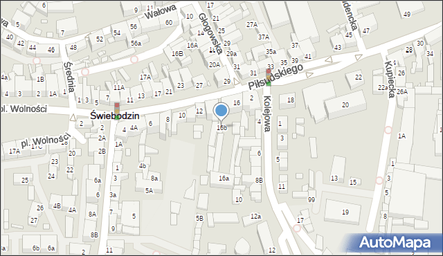 Świebodzin, Piłsudskiego Józefa, marsz., 16b, mapa Świebodzin