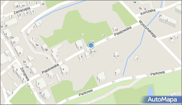 Świeradów-Zdrój, Piastowska, 10, mapa Świeradów-Zdrój