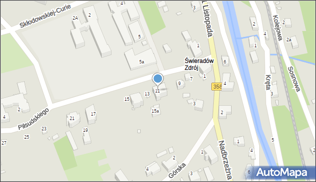 Świeradów-Zdrój, Piłsudskiego Józefa, marsz., 11, mapa Świeradów-Zdrój