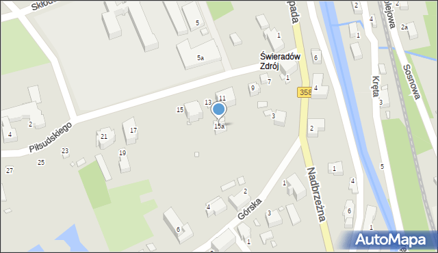 Świeradów-Zdrój, Piłsudskiego Józefa, marsz., 15a, mapa Świeradów-Zdrój