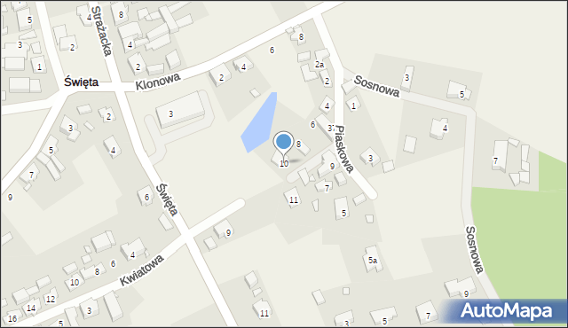 Święta, Piaskowa, 10, mapa Święta