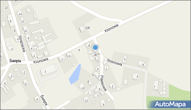Święta, Piaskowa, 2a, mapa Święta