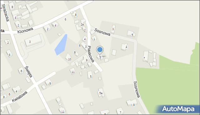 Święta, Piaskowa, 3, mapa Święta