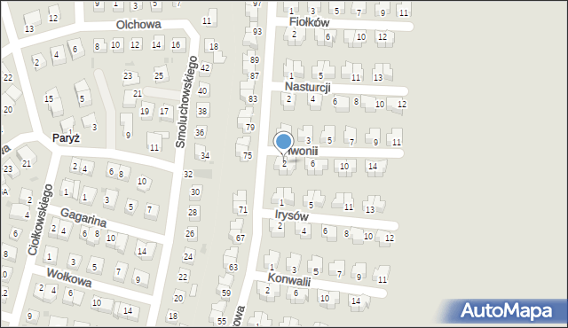 Świętochłowice, Piwonii, 2, mapa Świętochłowice